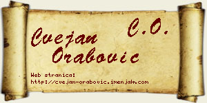 Cvejan Orabović vizit kartica